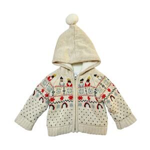 Hanna Andersson Gnome Hood Sweater Jacket 3-6m